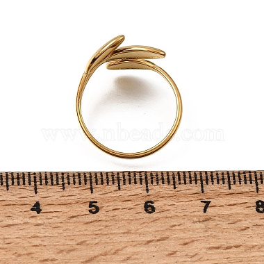 304 Stainless Steel Cuff Open Rings(SA-CBA54F2-05B-G)-3