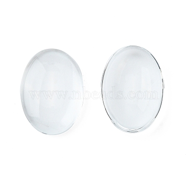Прозрачные стеклянные овальные кабошоны(GGLA-R022-18x13)-2