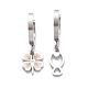 3 Pair 3 Style Heart & Bear & Fish & Clover Crystal Rhinestone Asymmetrical Earrings(EJEW-B020-15P)-2