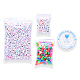 1 Bag 1200Pcs Opaque Acrylic Flat Round with Letter & Heart Beads(DIY-YW0002-32)-1