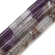 Natural Fluorite Beads Strands, Column, 12.5~14x4~4.5mm, Hole: 1mm, about 28~29pcs/strand, 15.35~15.55 inch(39~39.5cm)(G-G006-A05-01)