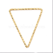 304 Stainless Steel Linking Rings, Textured, Triangle, Real 18K Gold Plated, 30x25x1mm, Inner Diameter: 27x22mm(STAS-Z041-02G)