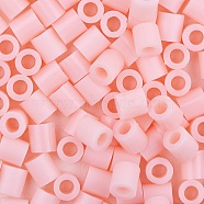 1 Box 5mm Melty Beads PE DIY Fuse Beads Refills for Kids, Tube, Pink, 5x5mm, Hole: 3mm, about 500pcs/box(DIY-X0047-502C-B)