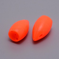 ABS Fishing Rig Floats, Fishing Accessories, for Freshwater Saltwater Fishing, Orange Red, 27x16mm, Hole: 1.5mm & 1.8mm(FIND-WH0066-55A-04)
