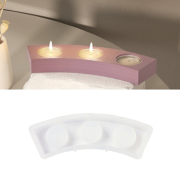 DIY Candle Silicone Molds, for Candle Making, Arch , White, 90x235x26.5mm, Inner Diameter: 42mm
