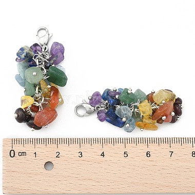 Natural Chip Gemstone Pendant Decorations(X-HJEW-JM00213)-4