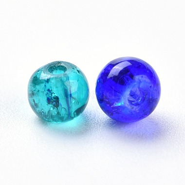 Perles de verre craquelé peintes(DGLA-X0006-4mm-11)-3