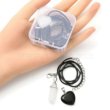 набор для изготовления ожерелья с подвеской из камня своими руками(DIY-YW0007-14)-3