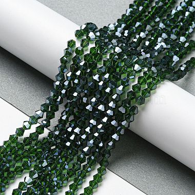 Transparent Electroplate Glass Beads Strands(GLAA-F029-4mm-C25)-4