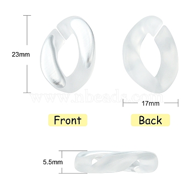 100Pcs Acrylic Linking Rings(SACR-CJ0001-36S)-2