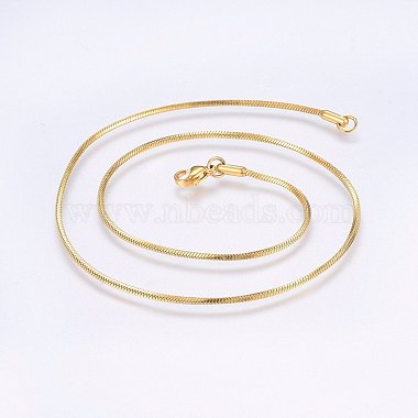 304 Stainless Steel Snake Chain Necklaces(X-NJEW-F221-05G)-1