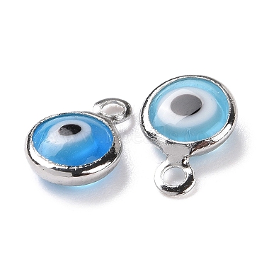 Handmade Evil Eye Lampwork Charms(KK-F764-13P-07)-3