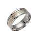 Luminous Jesus Fish with Word Stainless Steel Finger Ring(EAER-PW0001-171G-GP)-1