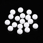 Opaque Solid Color Glass Beads, Round, White, 4.5mm, Hole: 0.9~1mm(X1-GLAA-N007-4mm-A01)