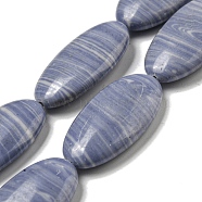 Synthetic Blue Lace Agate Beads Strands, Flat Oval, 29~30x15x5.5~6mm, Hole: 1mm, about 14pcs/strand, 16.14''(41cm)(G-B071-H02-02)