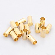 Column Brass Beads, Large Hole Beads, Golden, 10x5mm, Hole: 4.5mm(KK-G250-G)