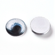 Glass Cabochons, Half Round/Dome with Animal Eye Pattern, Colorful, 19.9x6.3mm(GLAA-WH0015-22E-03)