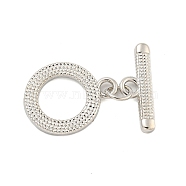 Brass Toggle Clasps, Ring, Platinum, 17.5x14x1.7mm, Hole: 2.2mm, Bar: 17.5x6x2mm, Hole: 2.2mm(KK-A223-18P)