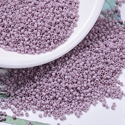 MIYUKI Delica Beads, Cylinder, Japanese Seed Beads, 11/0, (DB0355) Matte Opaque Dusty Orchid, 1.3x1.6mm, Hole: 0.8mm, about 2000pcs/10g(X-SEED-J020-DB0355)