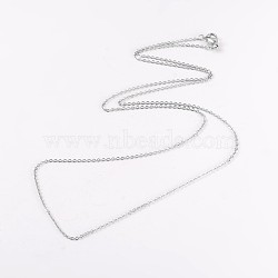 304 Stainless Steel Cable Chain Necklaces, with Lobster Claw Clasps, Stainless Steel Color, 27.5 inch(70cm)(NJEW-JN01526-04)