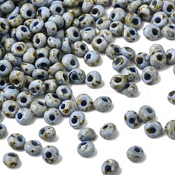 Opaque Glass Beads, Rondelle, Sky Blue, 0.18x0.18x0.14 inch(0.45x0.45x0.35cm), Hole: 1.2mm, about 560pcs/bag(GL-CBA31A4-01H)