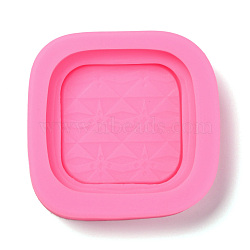 DIY Dressing Case Food Grade Silicone Fondant Molds, for DIY Cake Decoration, UV & Epoxy Resin Jewelry Making, Hot Pink, 73x76x19mm, Inner Diameter: 59x60mm(DIY-F072-06)