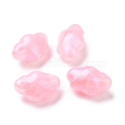 Opaque Acrylic Beads, Glitter Beads, Cloud, Pearl Pink, 16.5x26x13mm, Hole: 2mm, about 150pcs/500g(OACR-E014-17D)