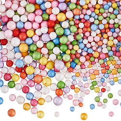 30g Small Craft Foam Balls, Round, for DIY Wedding Holiday Crafts Making, Mixed Color, 4.5~10mm, 15g(KY-SP0001-14C)