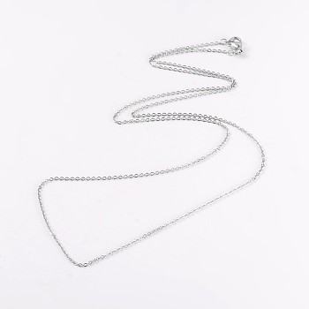 304 Stainless Steel Cable Chain Necklaces, with Lobster Claw Clasps, Stainless Steel Color, 27.5 inch(70cm)