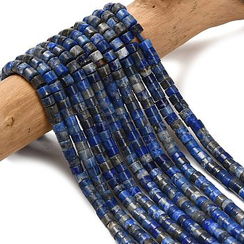 Natural Lapis Lazuli Beads Strands, Disc, Heishi Beads, 3x2.5mm, Hole: 0.6mm, about 148pcs/strand, 15.31''(38.9cm)