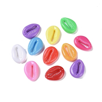 Plastic Cabochons, Shell, Mixed Color, 18x12.5x4.5mm, 1136pcs/500g