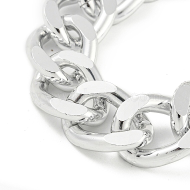 Chunky Aluminum Curb Chain Necklaces for Women(NJEW-K261-01C-P)-3