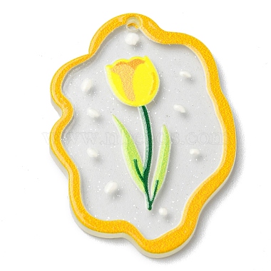 Yellow Flower Acrylic Pendants