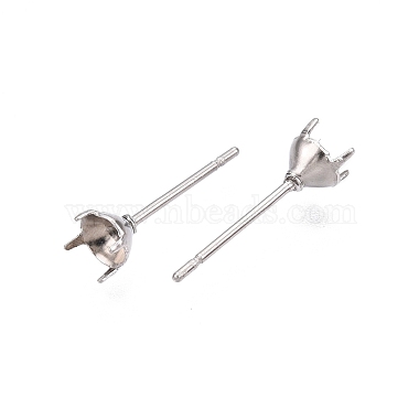 Engaste de aretes tipo botón de acero inoxidable quirúrgico que no se deslustra 316(X-STAS-S117-023A)-2