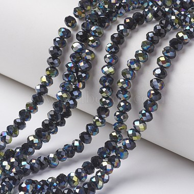 4mm Black Rondelle Glass Beads