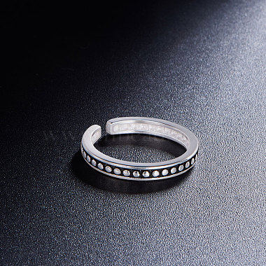 SHEGRACE 925 Sterling Silver Cuff Finger Ring(JR446A)-3