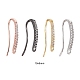 4 Pairs 4 Colors Brass Micro Pave Clear Cubic Zirconia Earring Hooks(ZIRC-ZZ0001-01)-2