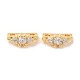 Brass Micro Pave Clear Cubic Zirconia Slide Charms(KK-P239-16G)-1