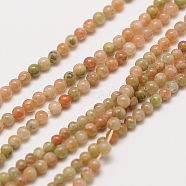 Natural Unakite Round Beads Strands, 2mm, Hole: 0.8mm, about 184pcs/strand, 16 inch(G-A130-2mm-I02)