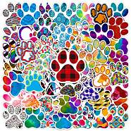 Waterproof Sticker Labels, Self Adhesive Stickers, for Water Bottles, Laptop, Luggage, Cup Computer, Mobile Phone, Skateboard, Guitar, Paw Print, 40~80mm, 50pcs/set(STIC-PW0006-052)
