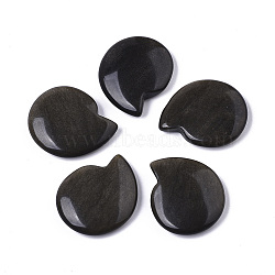 Natural Golden Sheen Obsidian Home Display Decorations, No Hole/Undrilled, Spiral Shell Shape, 25.5x21.5x5.5mm(G-T131-12B-01)