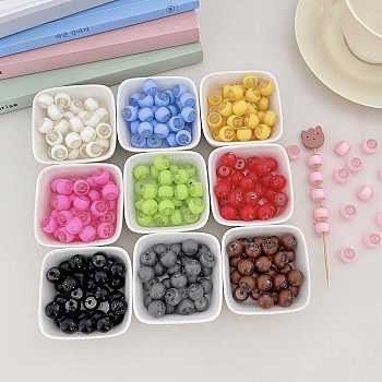 Transparent Acrylic Beads, Bead in Bead, Round, with Glitter Powder, Mixed Color, 12mm, Hole: 3mm, about 520pcs/500g