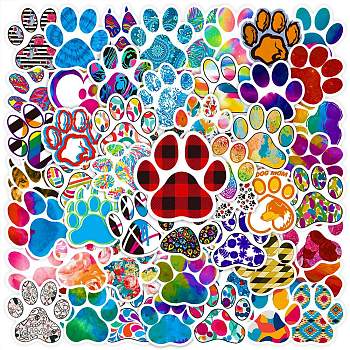 Waterproof Sticker Labels, Self Adhesive Stickers, for Water Bottles, Laptop, Luggage, Cup Computer, Mobile Phone, Skateboard, Guitar, Paw Print, 40~80mm, 50pcs/set