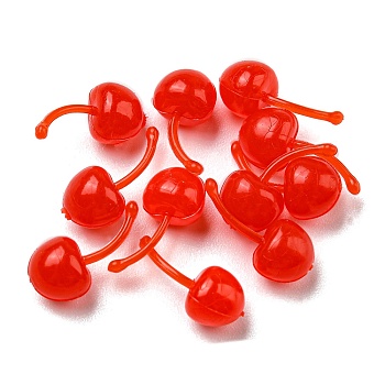 PVC Cherry, Imitation Fruit, Play Food, for Dollhouse Accessories, Pretending Prop Decorations, Red, 12x6x5mm