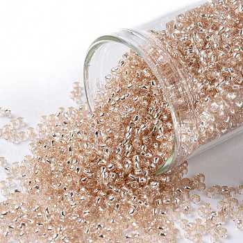 TOHO Round Seed Beads, Japanese Seed Beads, (31) Silver-Lined Translucent Rosaline, 15/0, 1.5mm, Hole: 0.7mm, about 15000pcs/50g