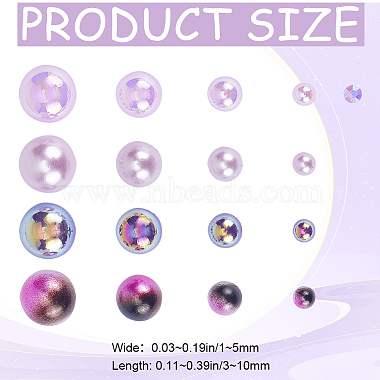 Resin Rhinestone and ABS Cabochons Sets(RESI-WH0029-51A)-2