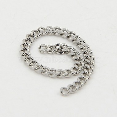 304 Stainless Steel Curb Chain Twist Link Chains(X-CHS-K001-18-2.2mm)-2