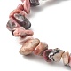 Chip Natural Rhodonite Stretch Beaded Bracelets for Kids(BJEW-JB06305-04)-2