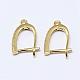 Brass Micro Pave AAA Cubic Zirconia Ear Harp Hoop Earring Findings(KK-F699-04-NR)-2