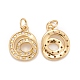 Brass Micro Pave Clear Cubic Zirconia Charms(KK-Z023-12G)-2